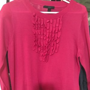 Pink Ruffle Bib Sweater